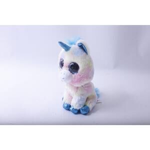VV TY Beanie Boo, Blitz the Unicorn, Plush, Adorable, Soft Toy, Pastel Colors,